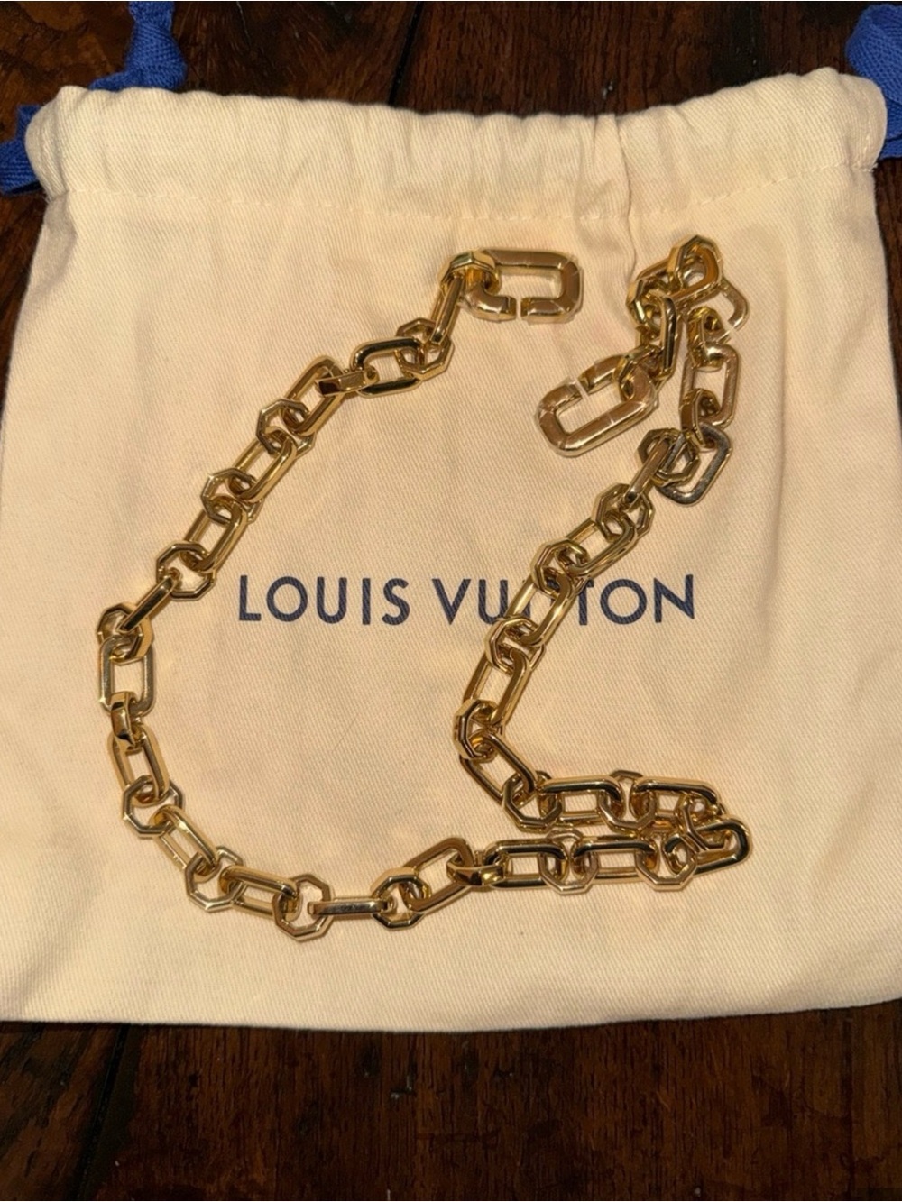 Louis Vuitton Gold Tone Chain Strap – Approx. 24” - Picture 4 of 4